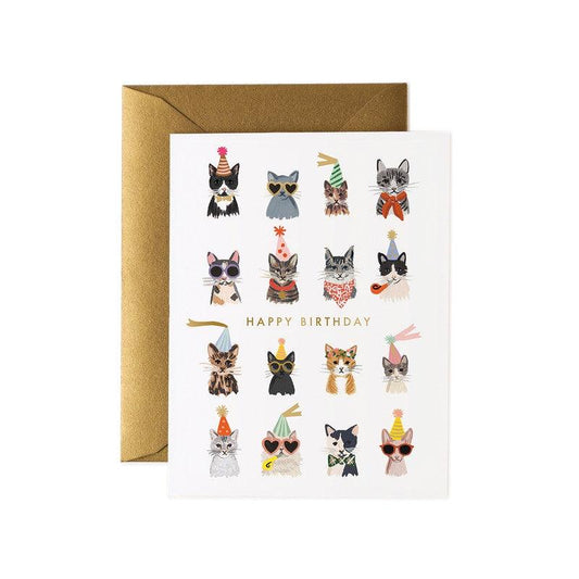 Rifle Paper Co - Single Card - Cool Cat's Birthday - Handworks Nouveau Paperie