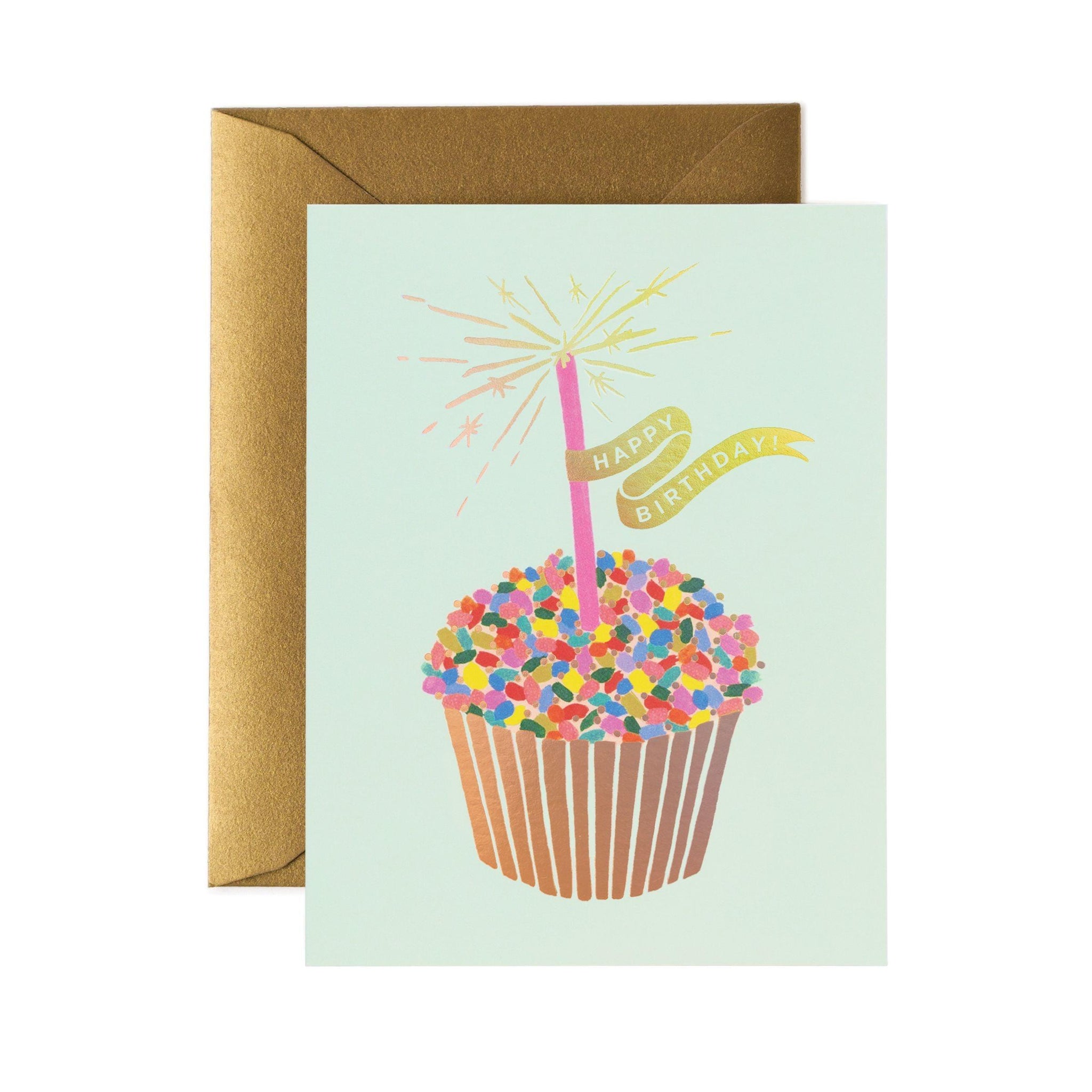 Rifle Paper Co - Single Card - Cupcake Birthday - Handworks Nouveau Paperie