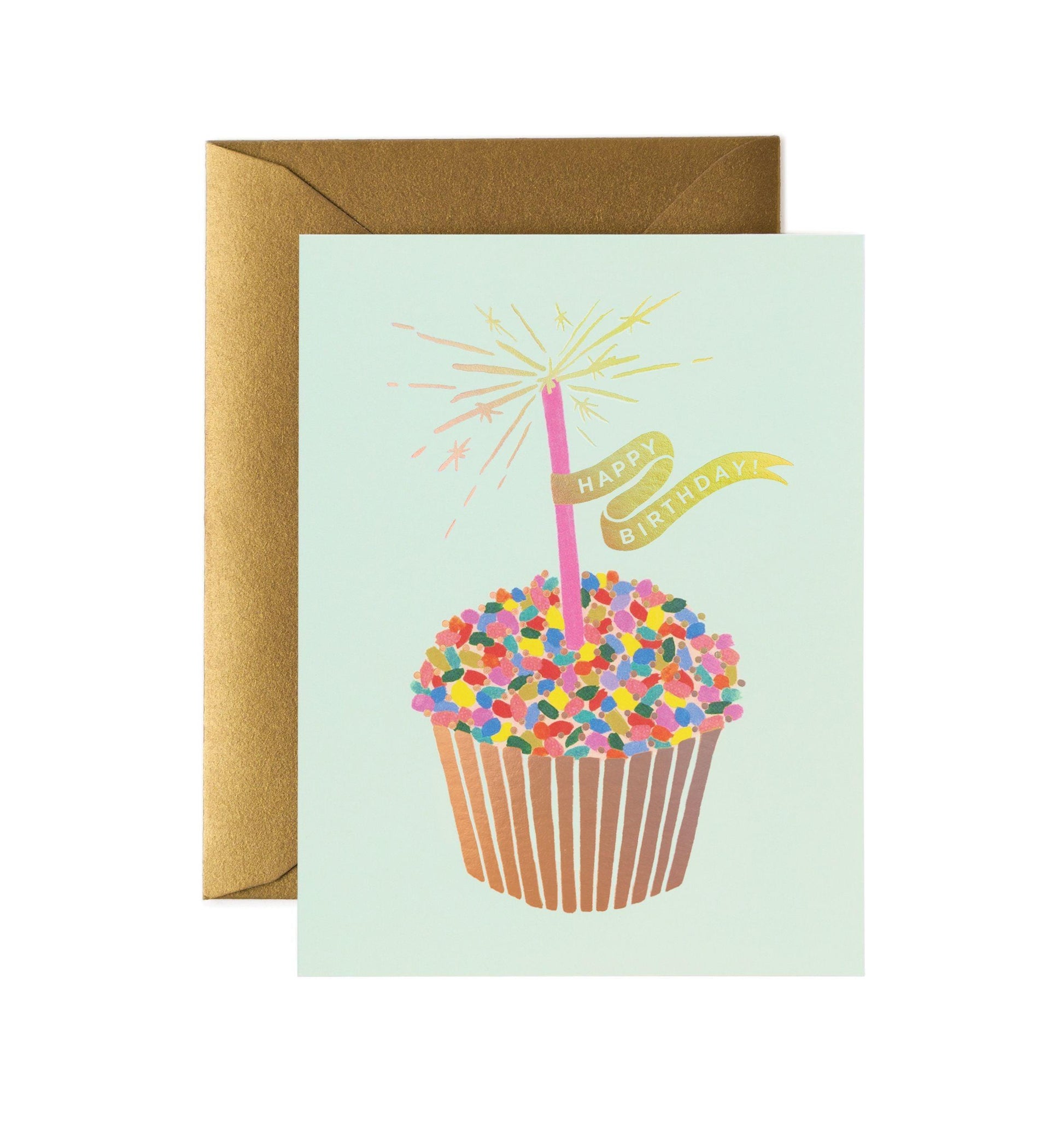 Rifle Paper Co - Single Card - Cupcake Birthday - Handworks Nouveau Paperie