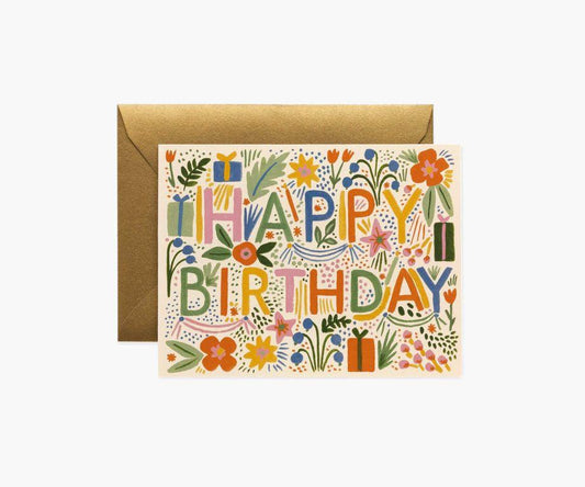 Rifle Paper Co - Single Card - Fiesta Birthday - Handworks Nouveau Paperie