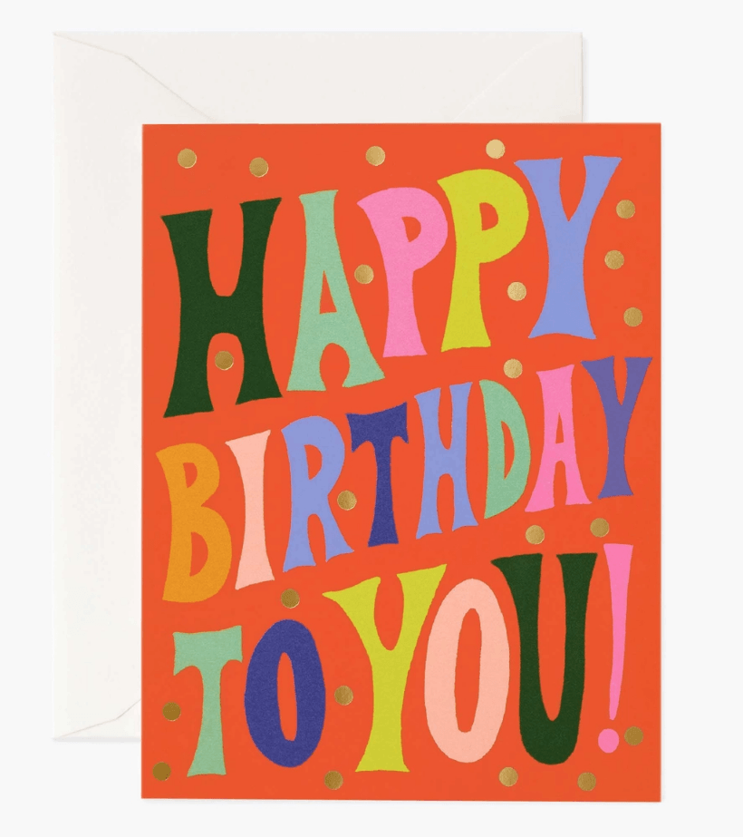Rifle Paper Co - Single Card - Groovy Birthday - Handworks Nouveau Paperie