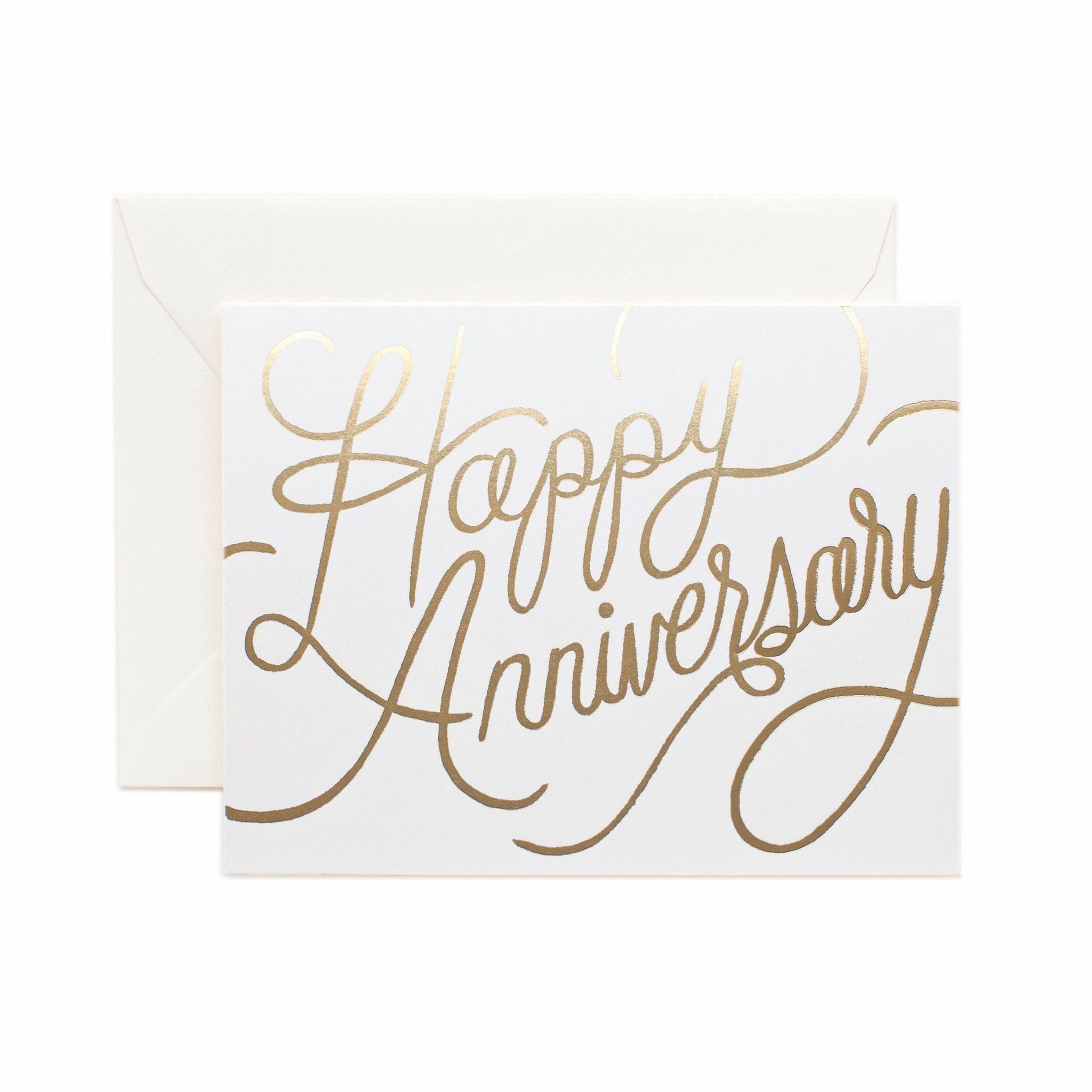 Rifle Paper Co - Single Card - Happy Anniversary - Handworks Nouveau Paperie