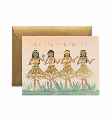Rifle Paper Co - Single Card - Hula Birthday - Handworks Nouveau Paperie