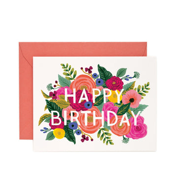 Rifle Paper Co - Single Card - Juliet Rose Birthday - Handworks Nouveau Paperie