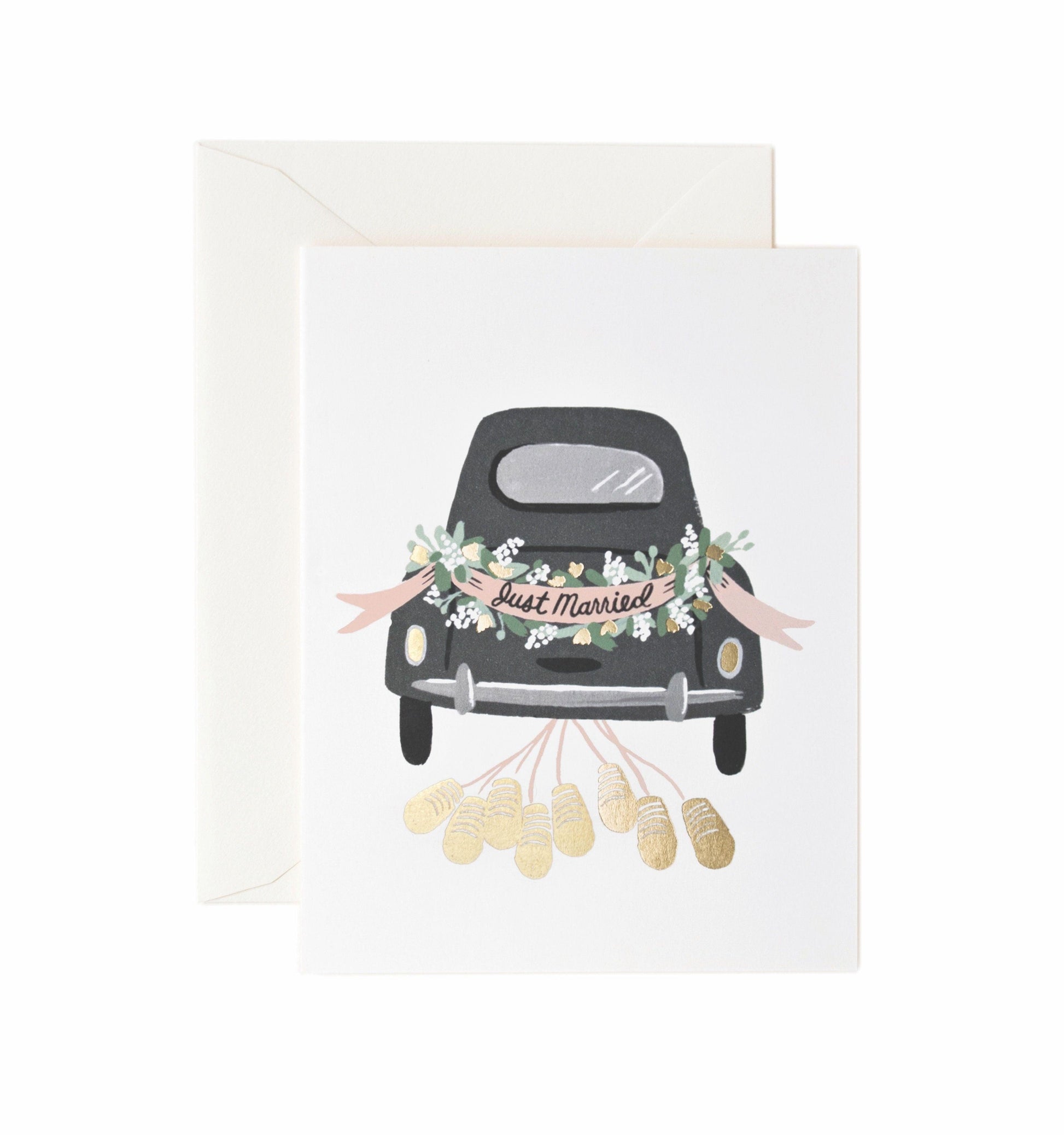 Rifle Paper Co - Single Card - Just Married Getaway - Handworks Nouveau Paperie