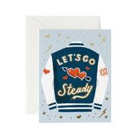 Rifle Paper Co - Single Card - Let's Go Steady - Handworks Nouveau Paperie