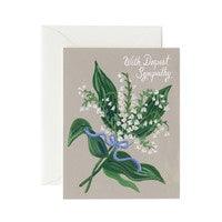 Rifle Paper Co - Single Card - Lily Of The Valley Sympathy - Handworks Nouveau Paperie