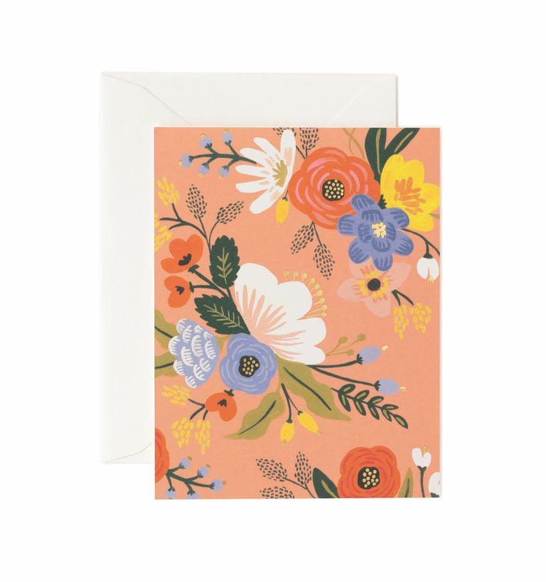 Rifle Paper Co - Single Card - Lively Floral Pink - Handworks Nouveau Paperie