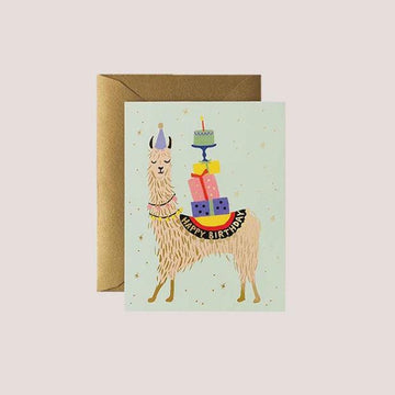 Rifle Paper Co - Single Card - Llama Birthday - Handworks Nouveau Paperie