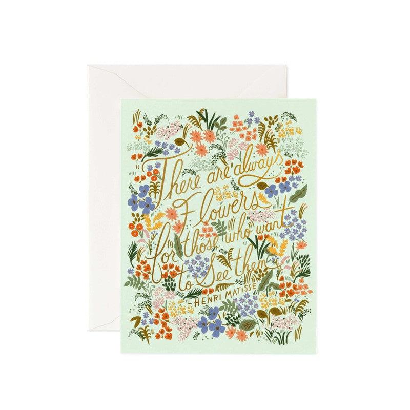 Rifle Paper Co - Single Card - Matisse Quote - Handworks Nouveau Paperie