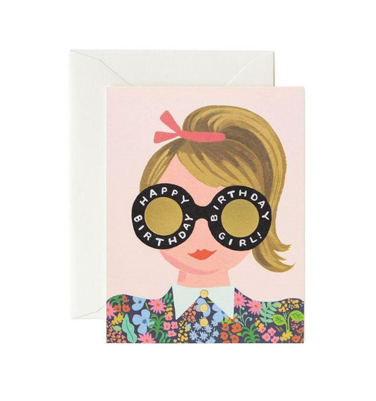 Rifle Paper Co - Single Card - Meadow Birthday Girl - Handworks Nouveau Paperie