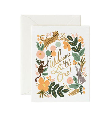 Rifle Paper Co - Single Card - Menagerie Baby - Handworks Nouveau Paperie