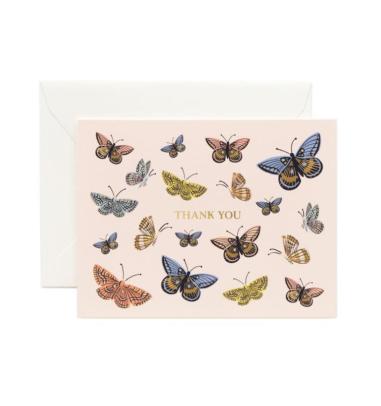 Rifle Paper Co - Single Card - Monarch Thank You - Handworks Nouveau Paperie