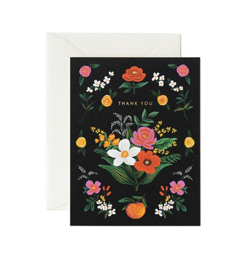 Rifle Paper Co - Single Card - Orangerie Thank You - Handworks Nouveau Paperie