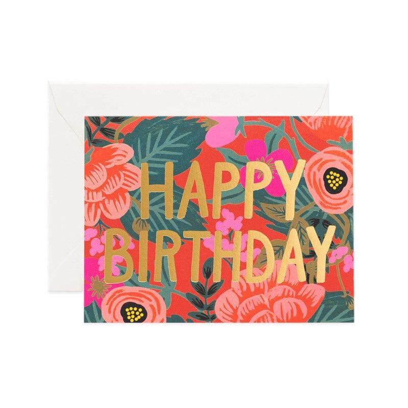 Rifle Paper Co - Single Card - Poppy Birthday - Handworks Nouveau Paperie