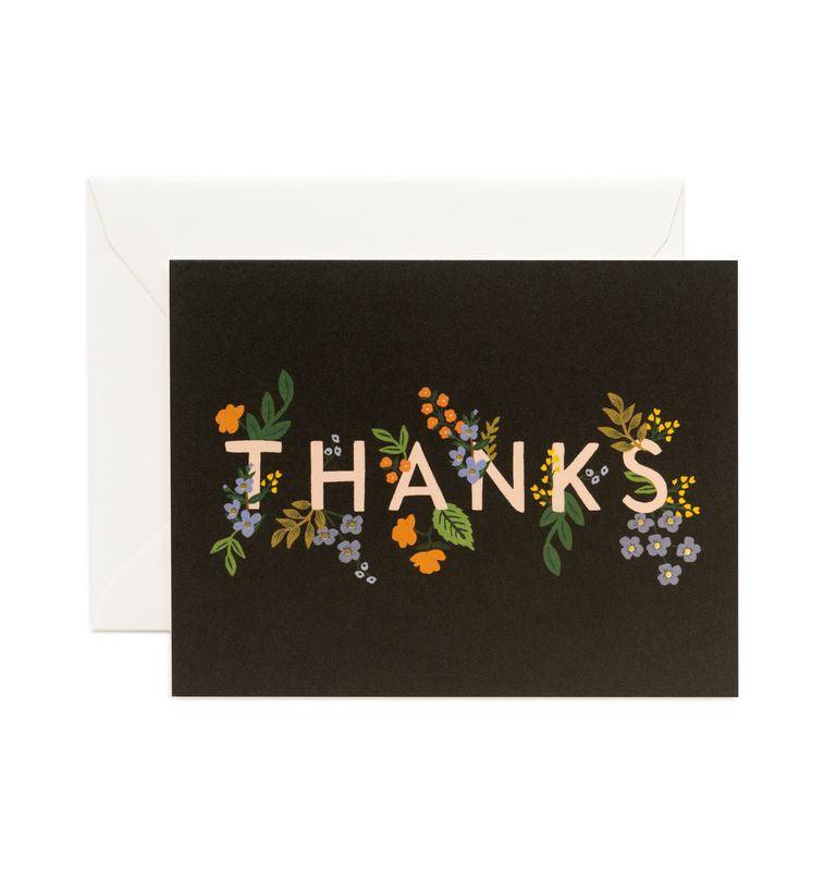 Rifle Paper Co - Single Card - Posey Thank You - Handworks Nouveau Paperie