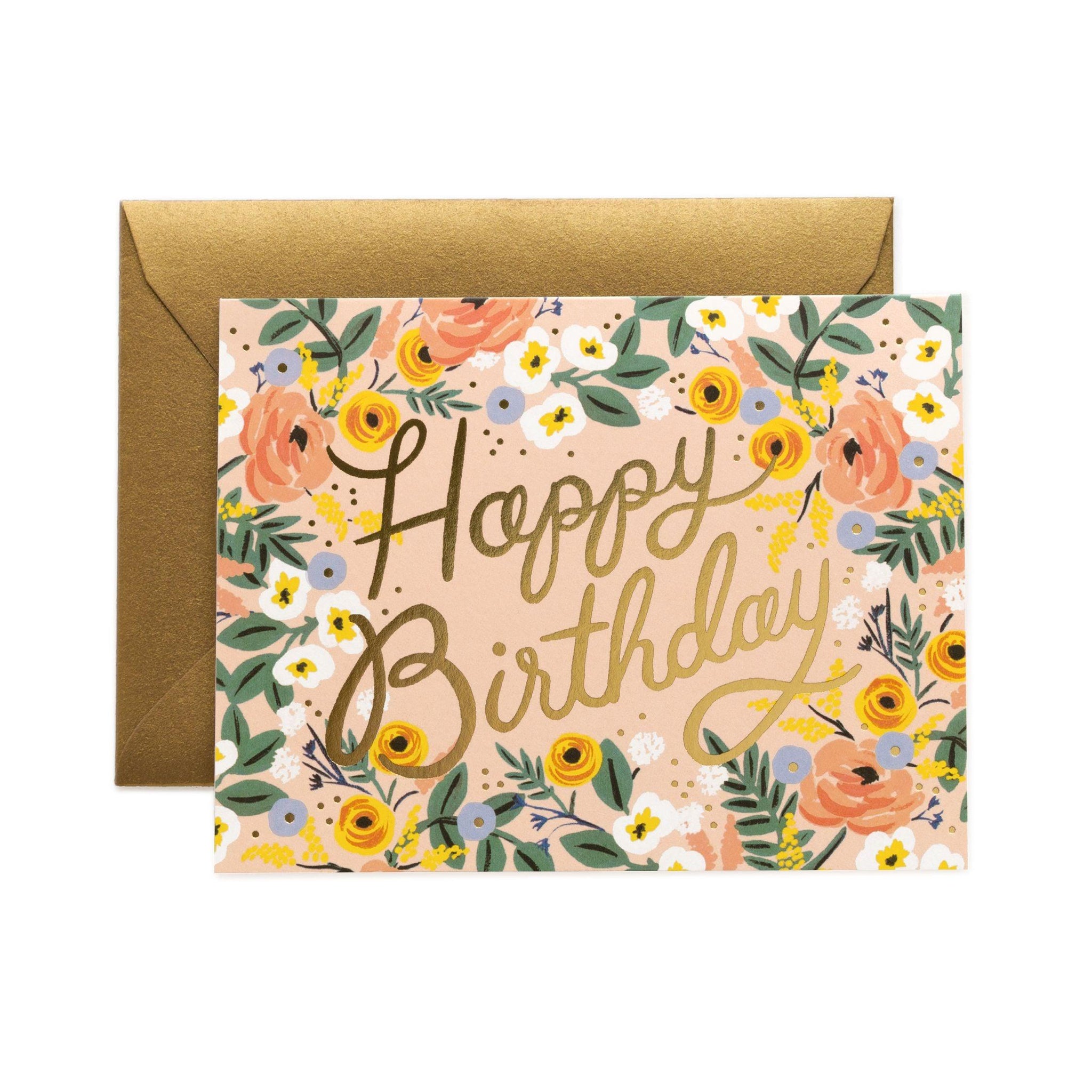Rifle Paper Co - Single Card - Rosé Birthday - Handworks Nouveau Paperie
