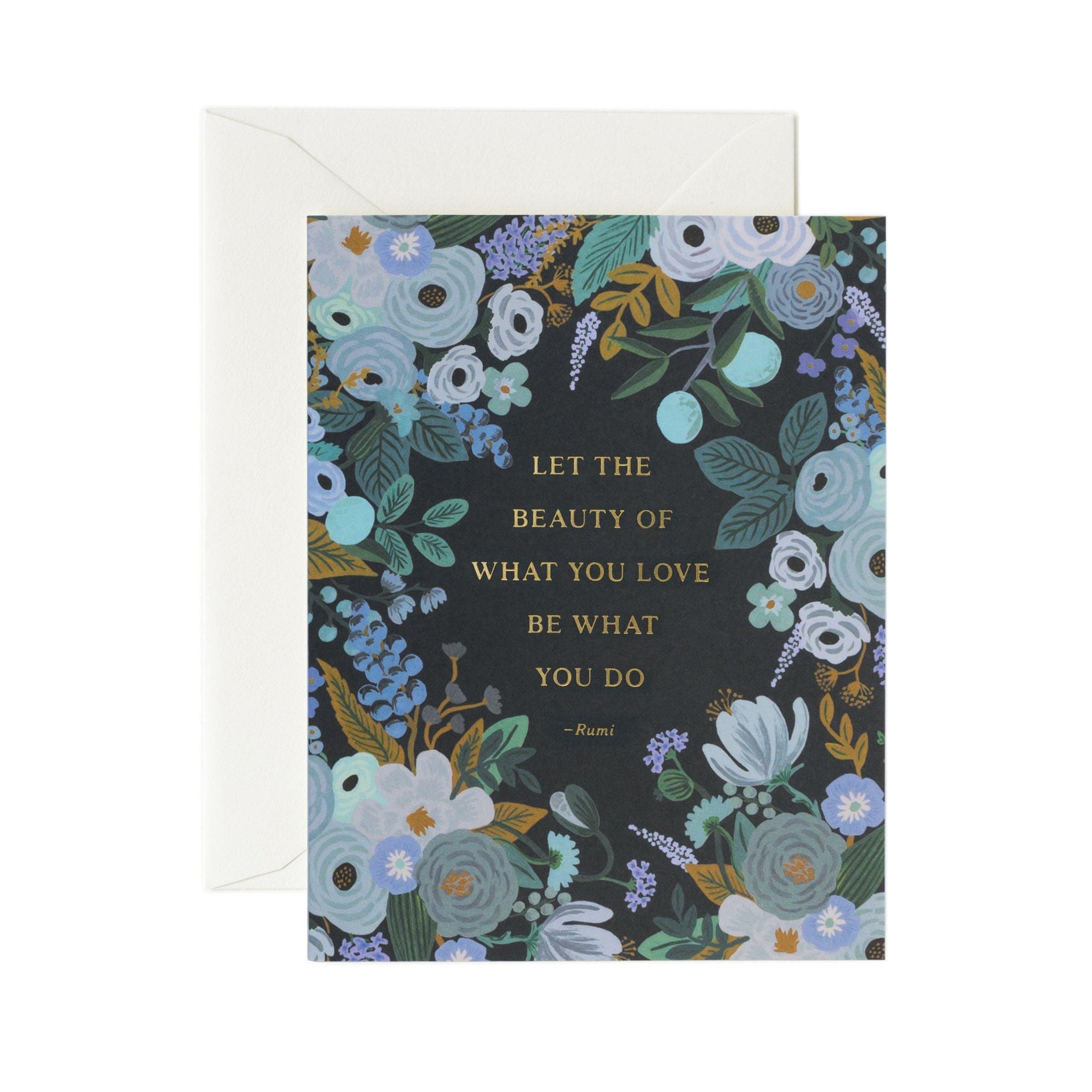 Rifle Paper Co - Single Card - Rumi Quote - Handworks Nouveau Paperie
