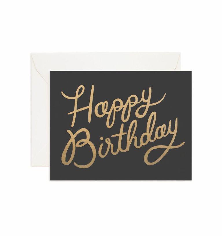 Rifle Paper Co - Single Card - Shimmering Happy Birthday - Handworks Nouveau Paperie