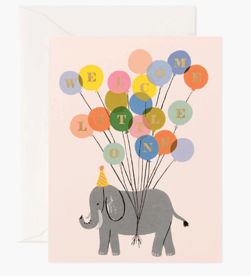 Rifle Paper Co - Single Card - Welcome Elephant - Handworks Nouveau Paperie