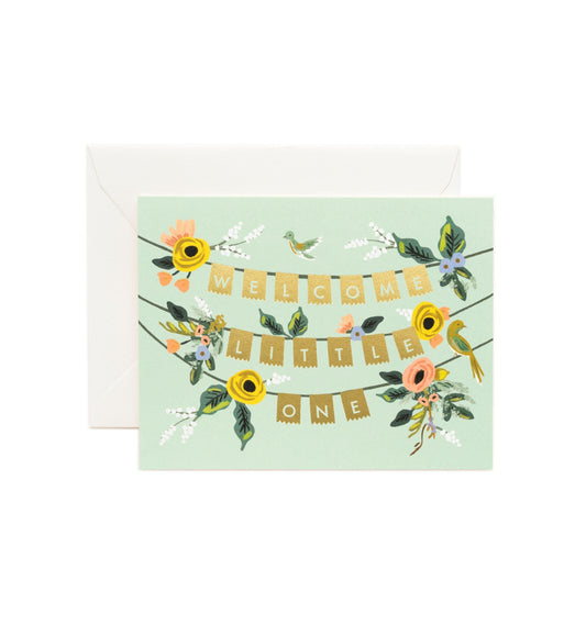 Rifle Paper Co - Single Card - Welcome Garland - Handworks Nouveau Paperie