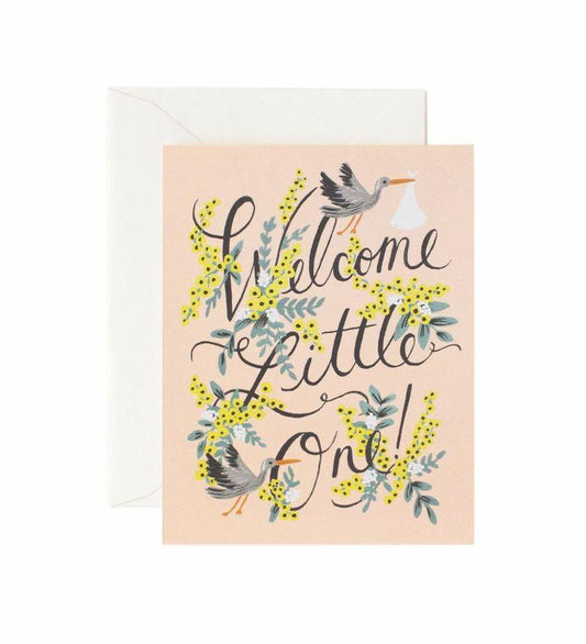 Rifle Paper Co - Single Card - Welcome Little One - Handworks Nouveau Paperie
