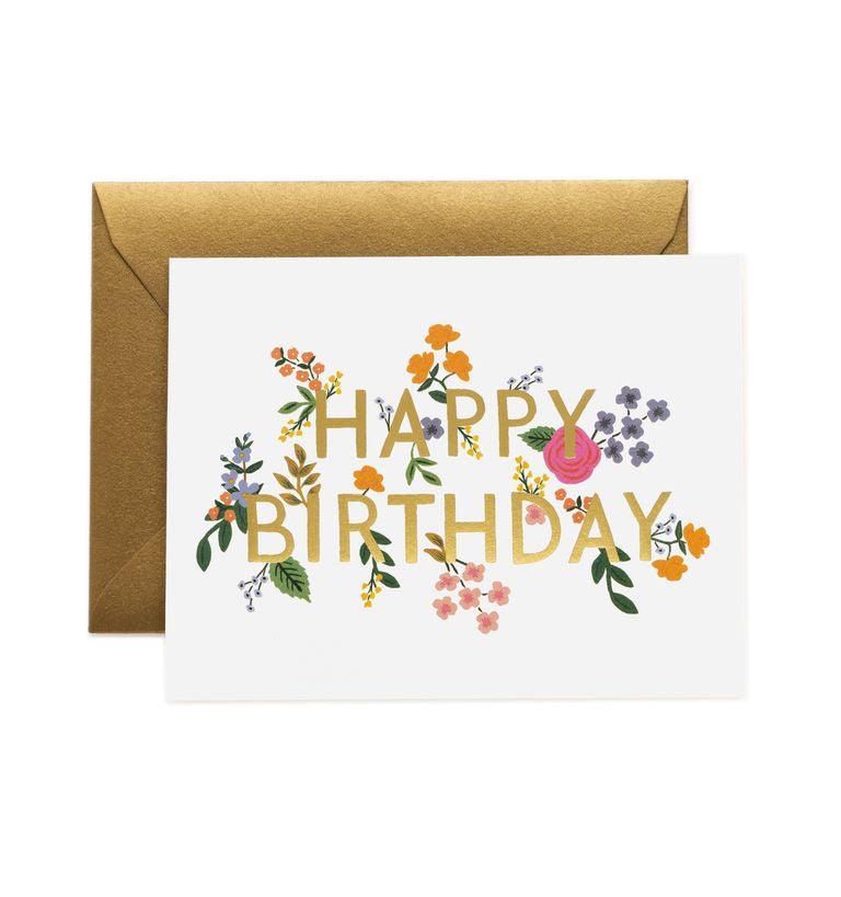Rifle Paper Co - Single Card - Wildwood Birthday - Handworks Nouveau Paperie