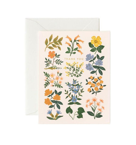 Rifle Paper Co - Single Card - Wildwood Thank You - Handworks Nouveau Paperie