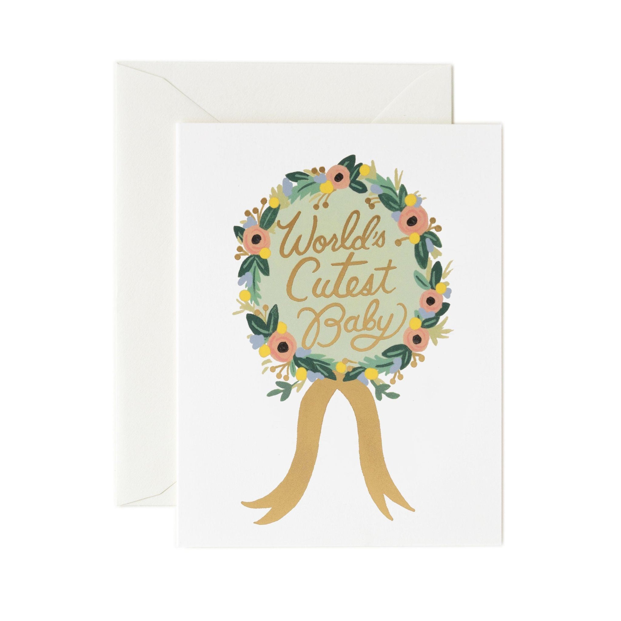 Rifle Paper Co - Single Card - World's Cutest Baby - Handworks Nouveau Paperie