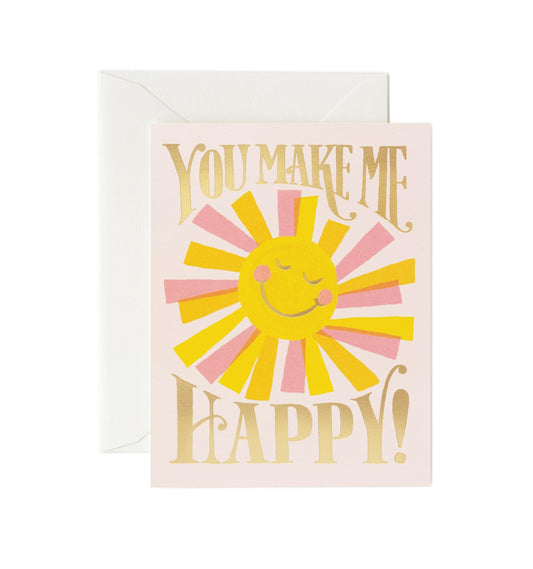 Rifle Paper Co - Single Card - You Make Me Happy - Handworks Nouveau Paperie