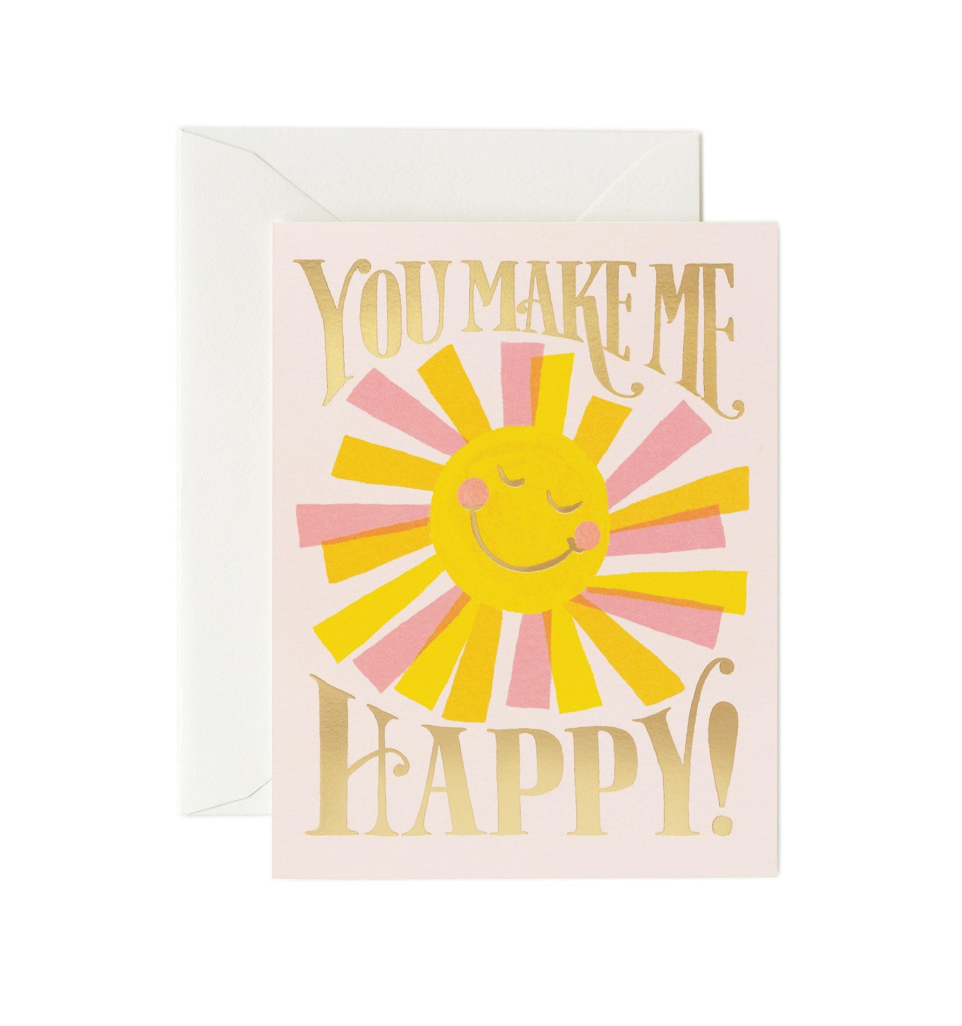 Rifle Paper Co - Single Card - You Make Me Happy - Handworks Nouveau Paperie