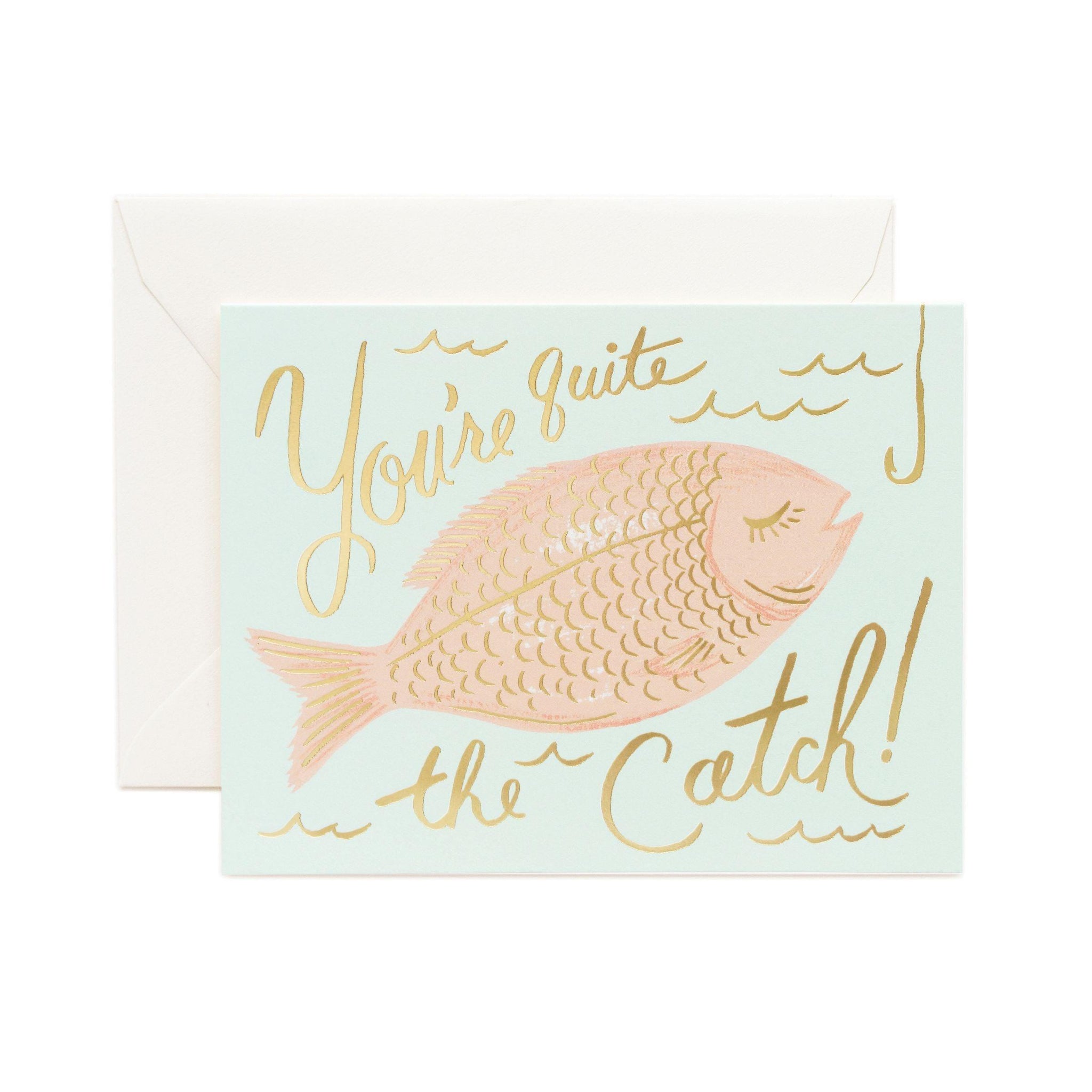 Rifle Paper Co - Single Card - You're A Catch - Handworks Nouveau Paperie