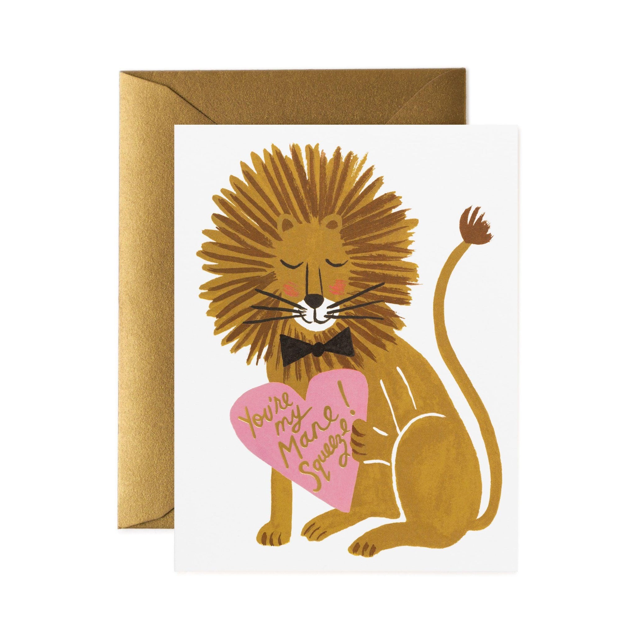 Rifle Paper Co - Single Card - You're My Mane Squeeze - Handworks Nouveau Paperie