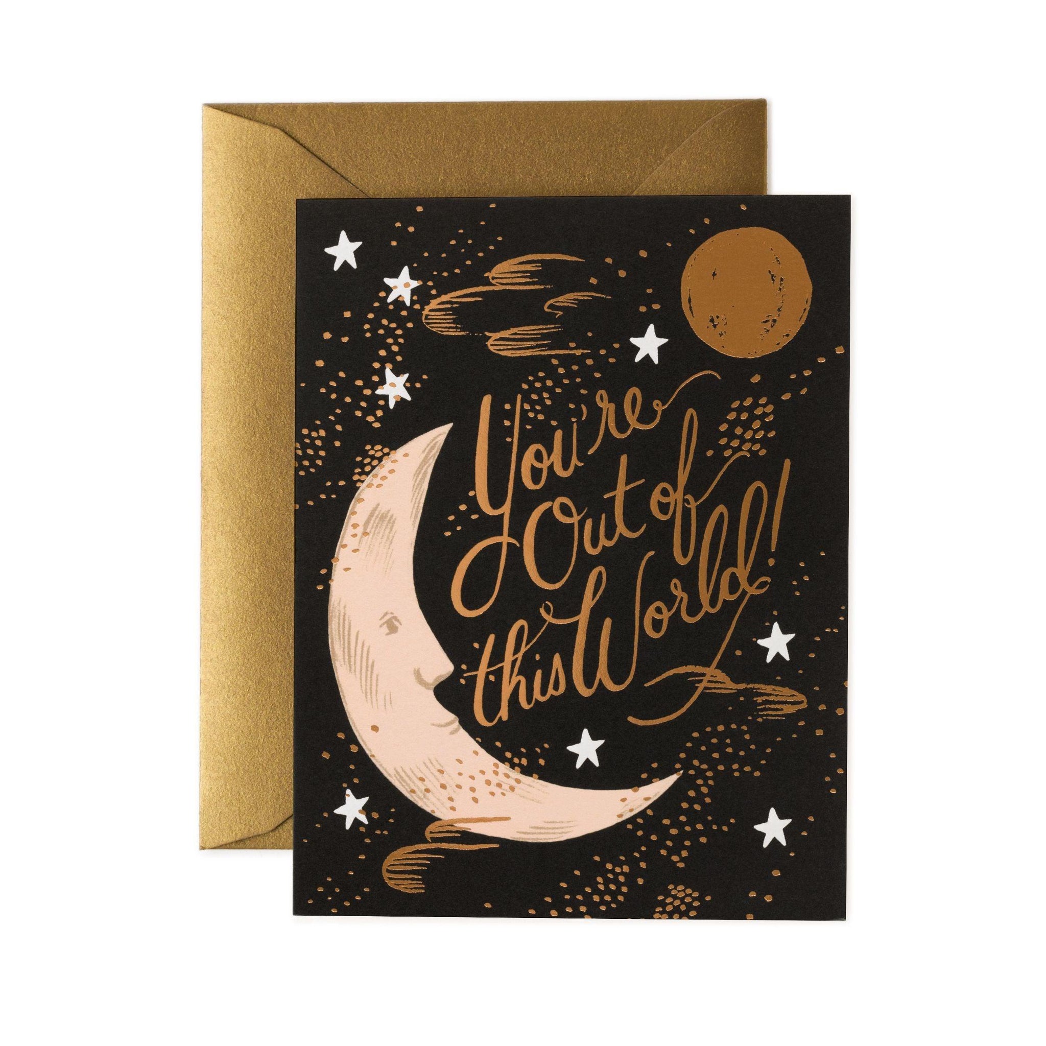 Rifle Paper Co - Single Card - You're Out of This World - Handworks Nouveau Paperie