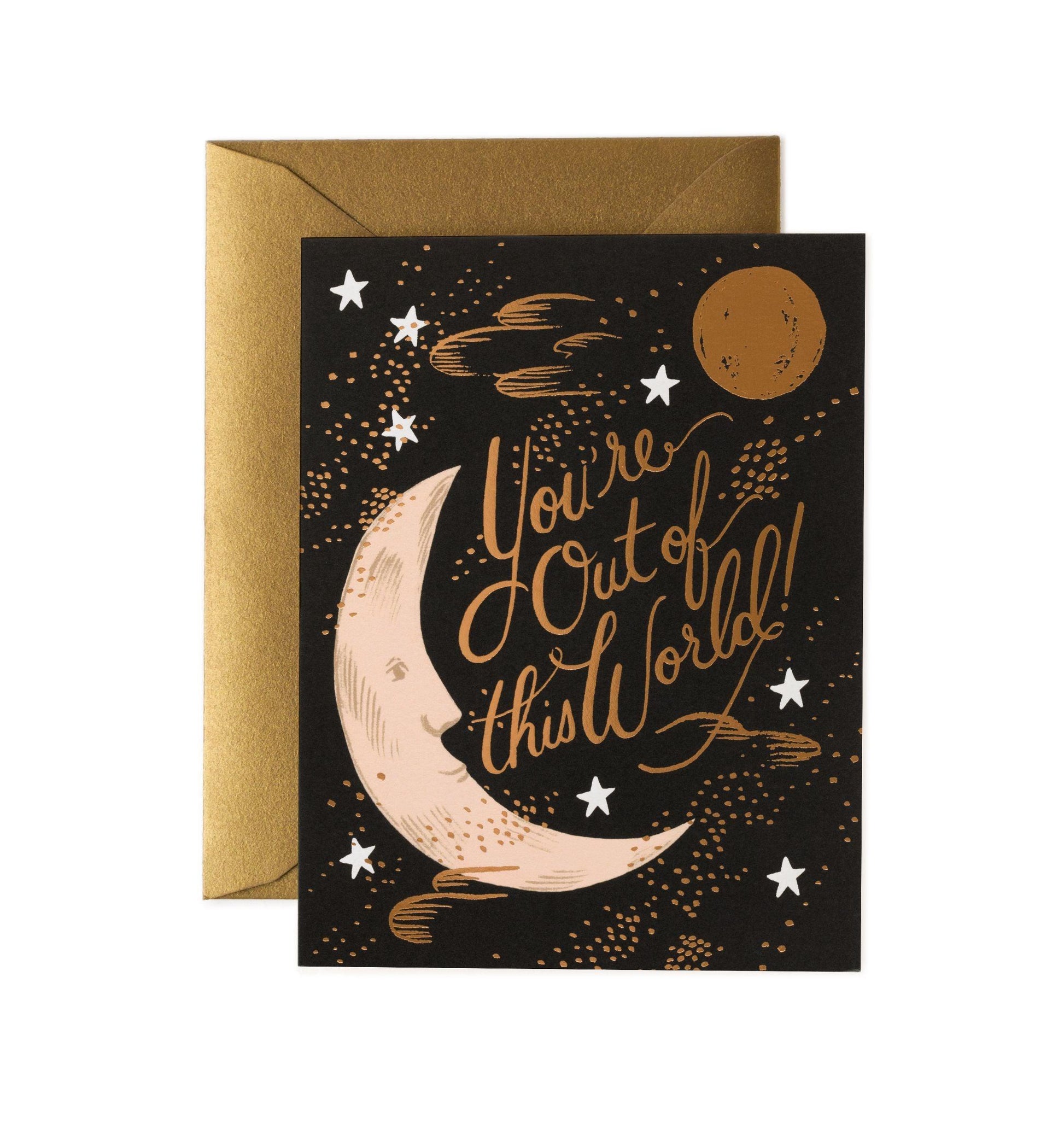 Rifle Paper Co - Single Card - You're Out of This World - Handworks Nouveau Paperie