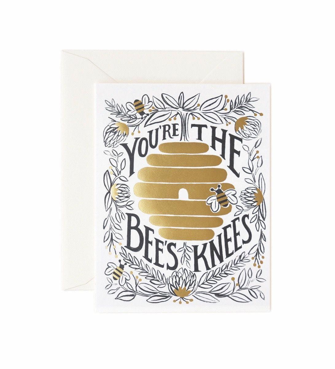 Rifle Paper Co - Single Card - You're the Bees Knees - Handworks Nouveau Paperie