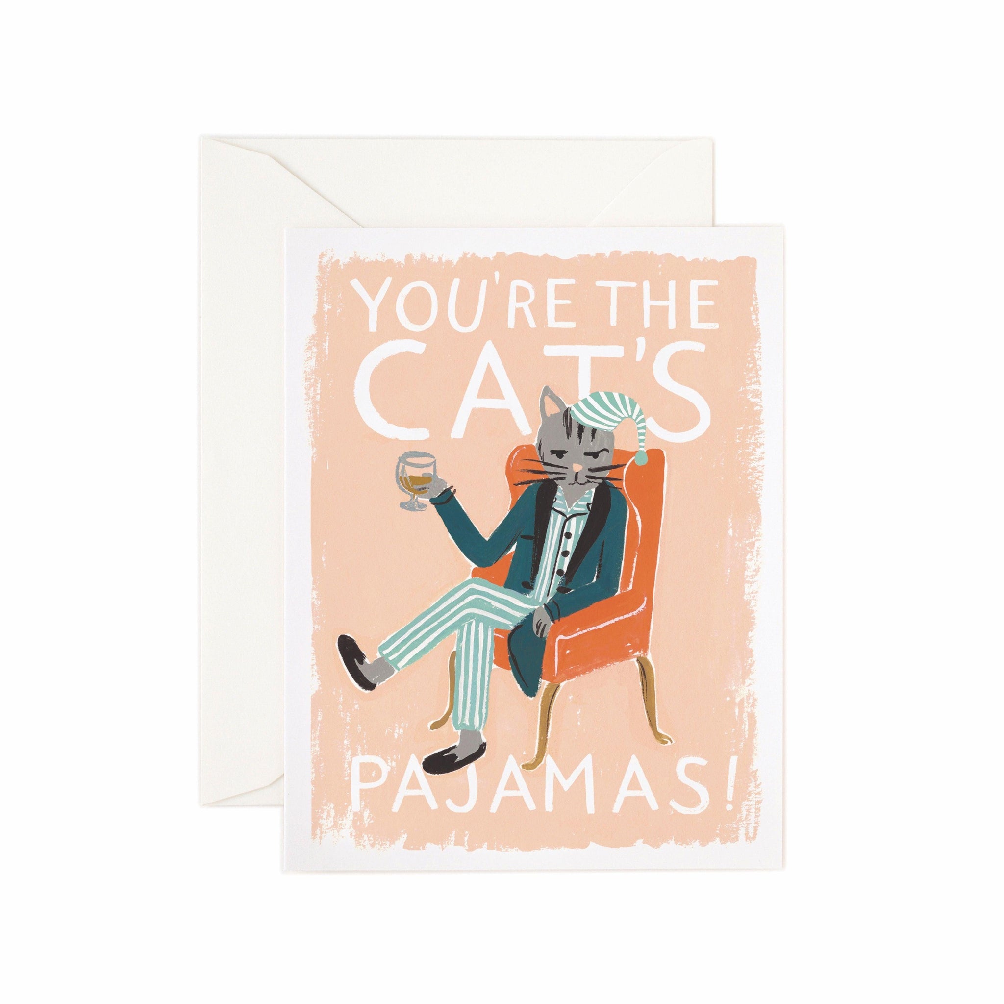 Rifle Paper Co - Single Card - You're the Cat's Pajamas - Handworks Nouveau Paperie