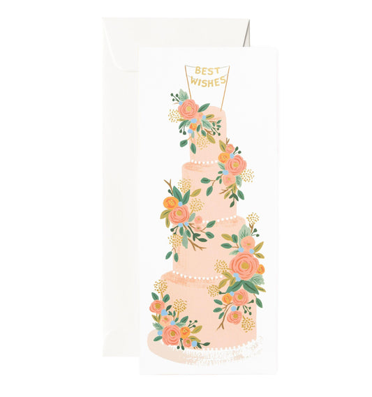 Rifle Paper Co - Single Long Card - Tall Wedding Cake - Handworks Nouveau Paperie