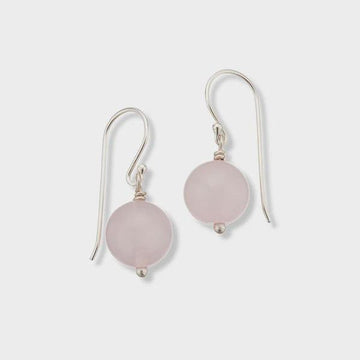 Rose Quartz Healing Gem Earrings - Handworks Nouveau Paperie