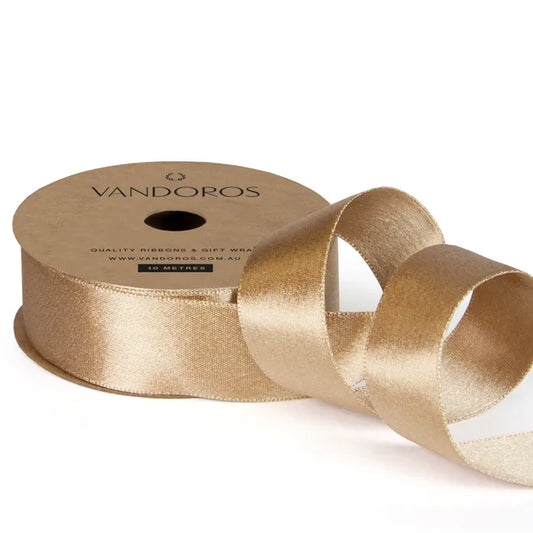 Satin Pearl Ribbons 10 Metres x 25mm - Handworks Nouveau Paperie