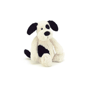 Small Bashful Black And Cream Puppy - Handworks Nouveau Paperie