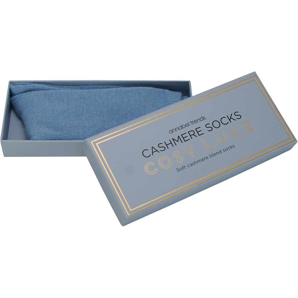 Socks Cozy Luxe Cashmere - Dusty Blue - Handworks Nouveau Paperie