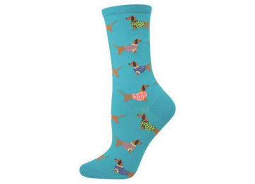 Socksmith Ladies Socks Haute Dog - Blue Lagoon - Handworks Nouveau Paperie