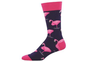 Socksmith Mens Socks Flamingo - Navy - Handworks Nouveau Paperie