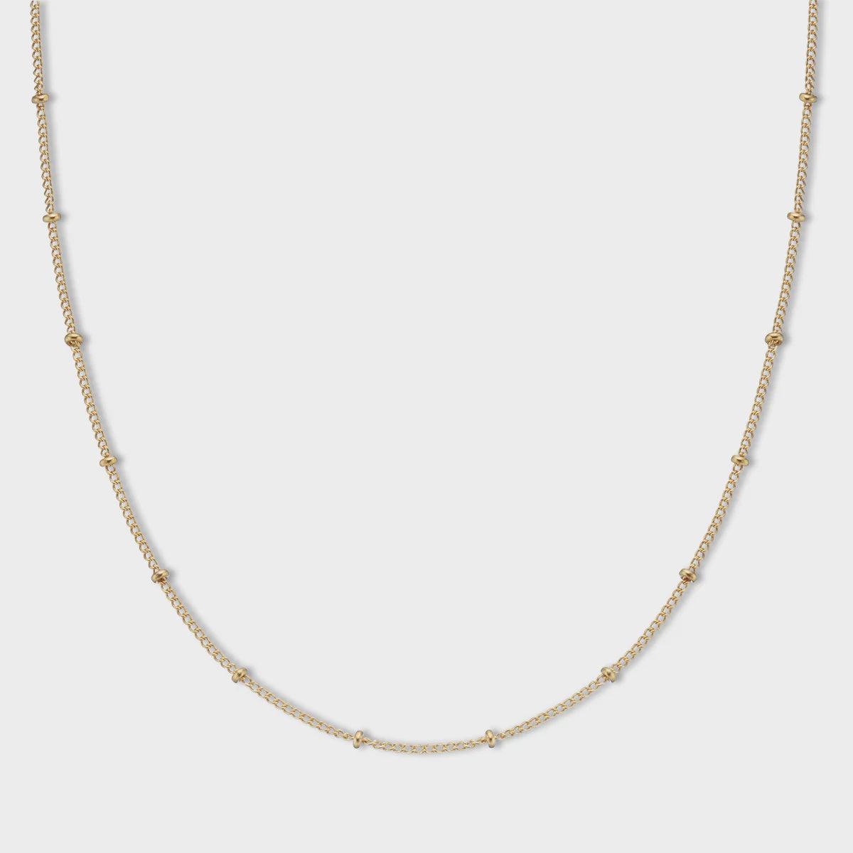 Soliel Chain Necklace - Adjustable 18k Gold Plated - Handworks Nouveau Paperie