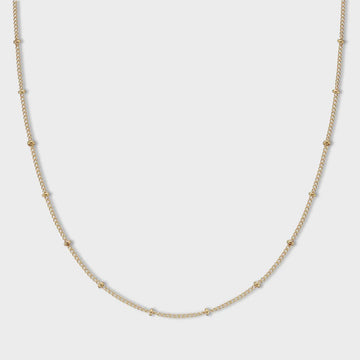 Soliel Chain Necklace - Adjustable 18k Gold Plated - Handworks Nouveau Paperie