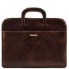 Sorrento Document Leather Briefcase - Dark Brown - Handworks Nouveau Paperie