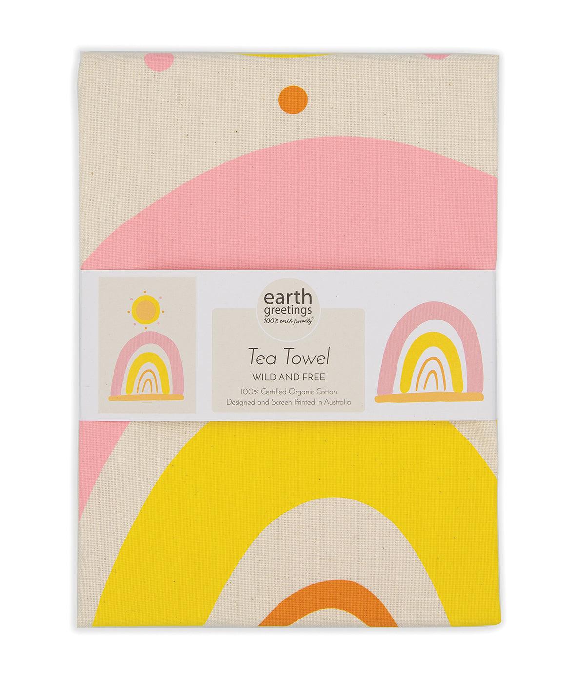 Tea Towel - Wild And Free - Handworks Nouveau Paperie