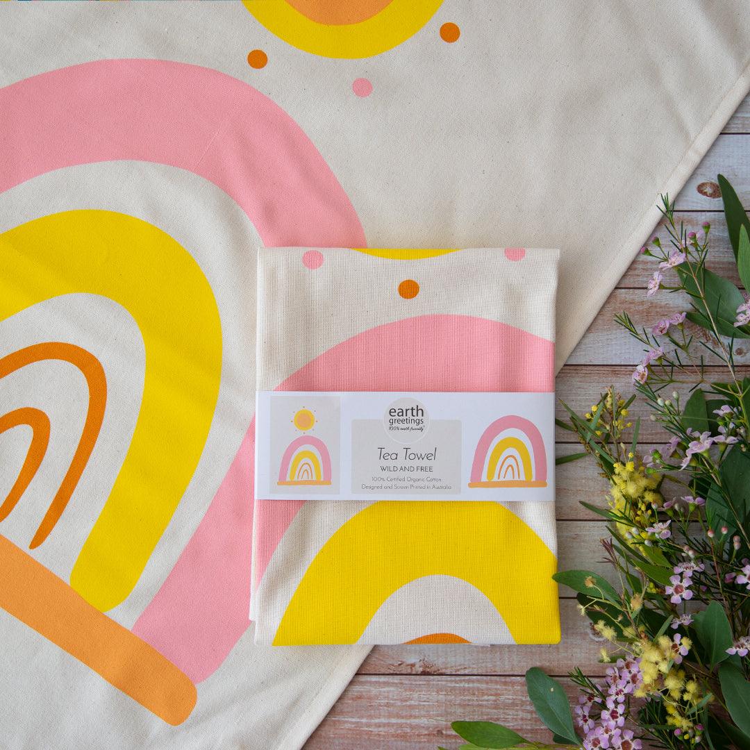 Tea Towel - Wild And Free - Handworks Nouveau Paperie