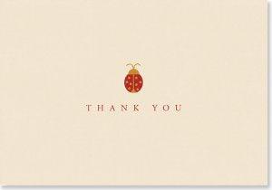 THANK YOU NOTES- LADYBUG - Handworks Nouveau Paperie